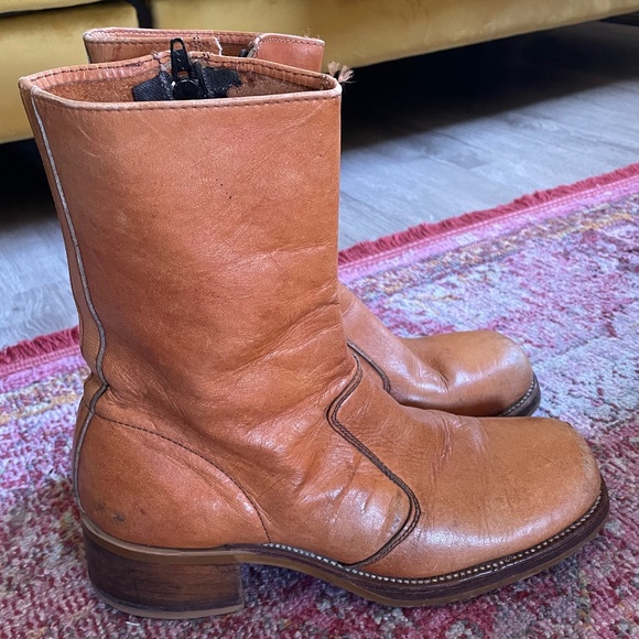 Vintage 1970’s leather campus boots - Picture 1 of 6